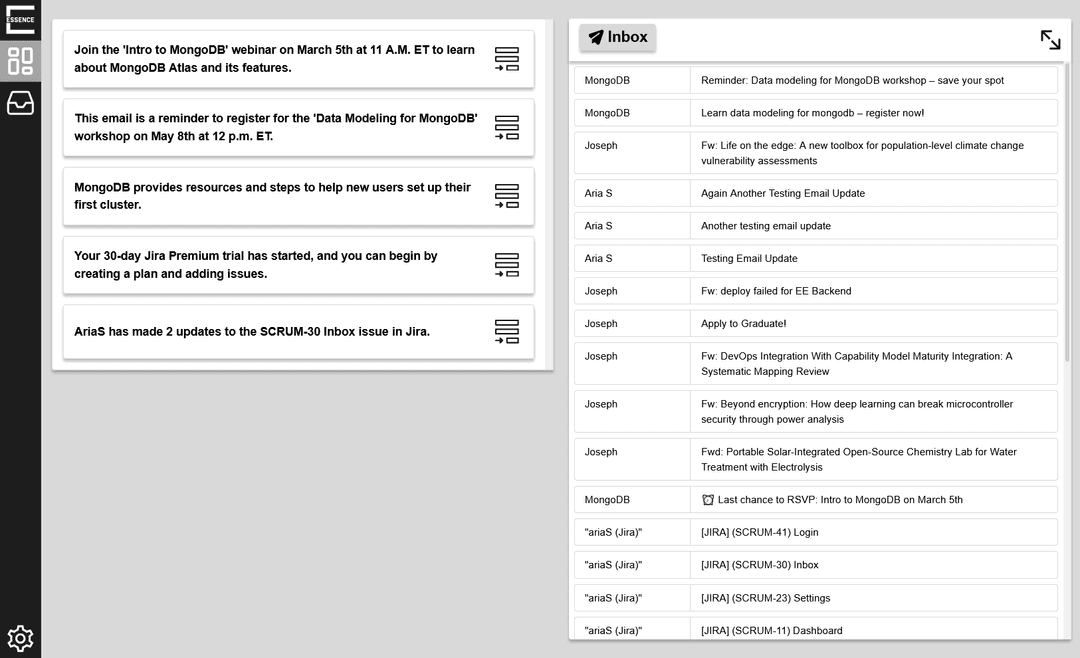 EmailEssence Dashboard